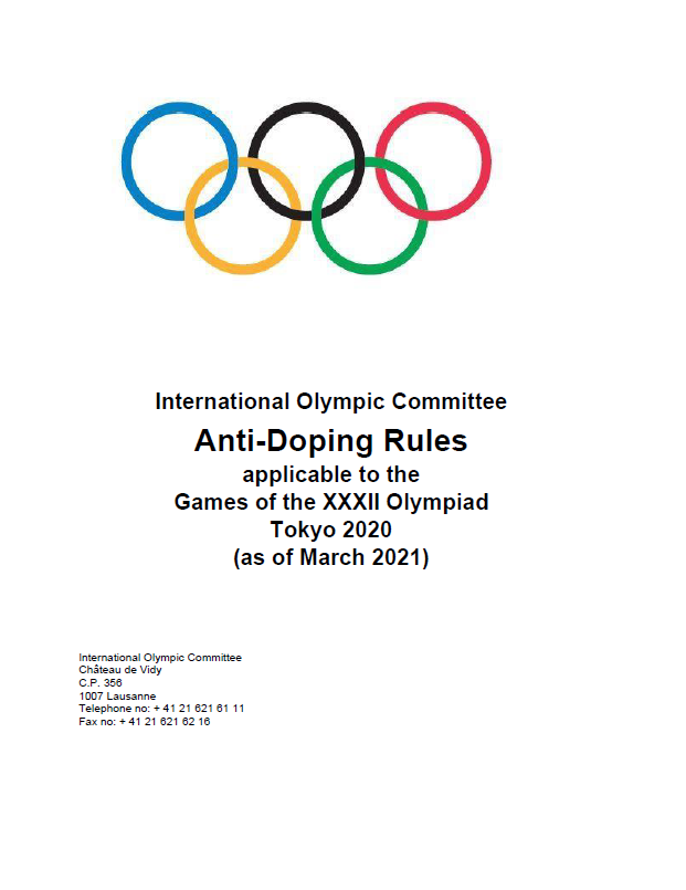 Tokyo 2020 Anti-Doping Rules