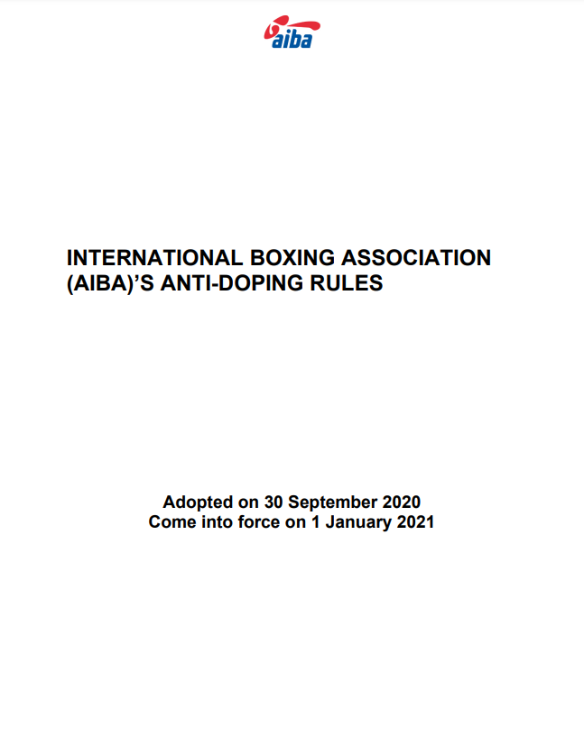 International Boxing Association(AIBA)’s Anti-Doping Rules