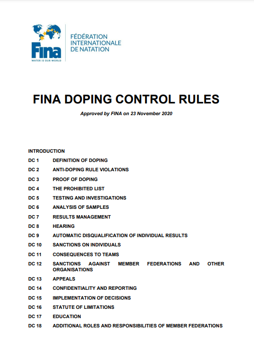 FINA Anti-Doping Rules