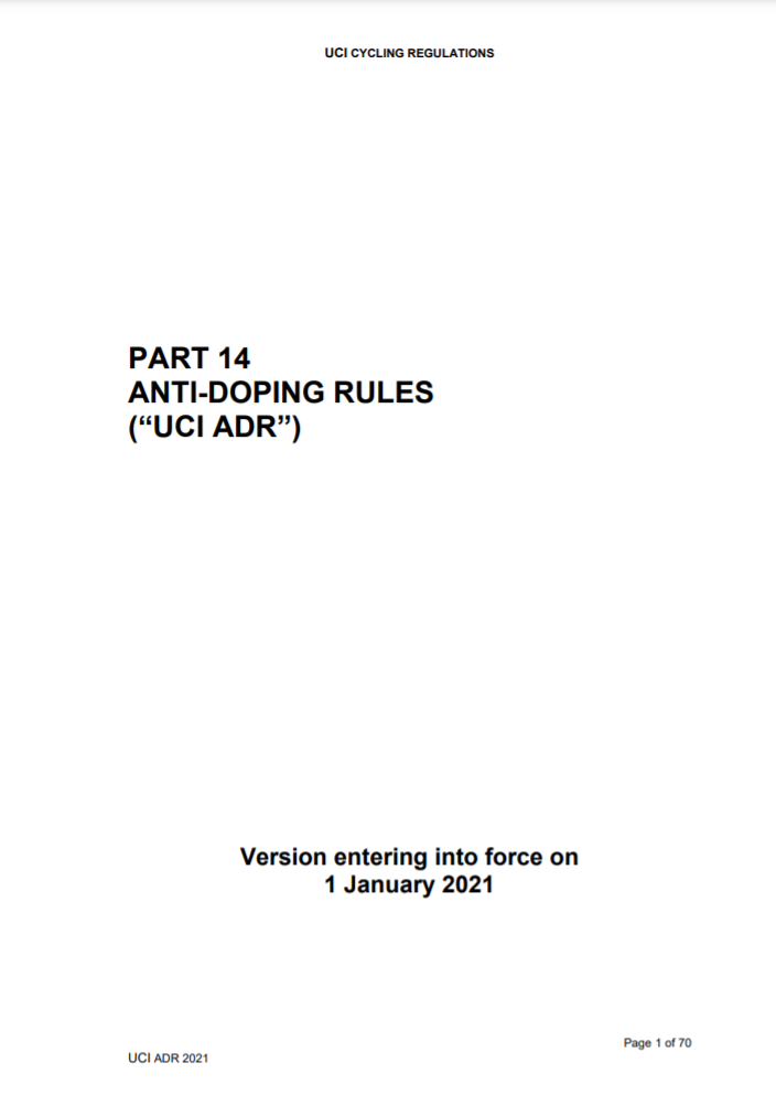 UCI Anti-Doping Rules