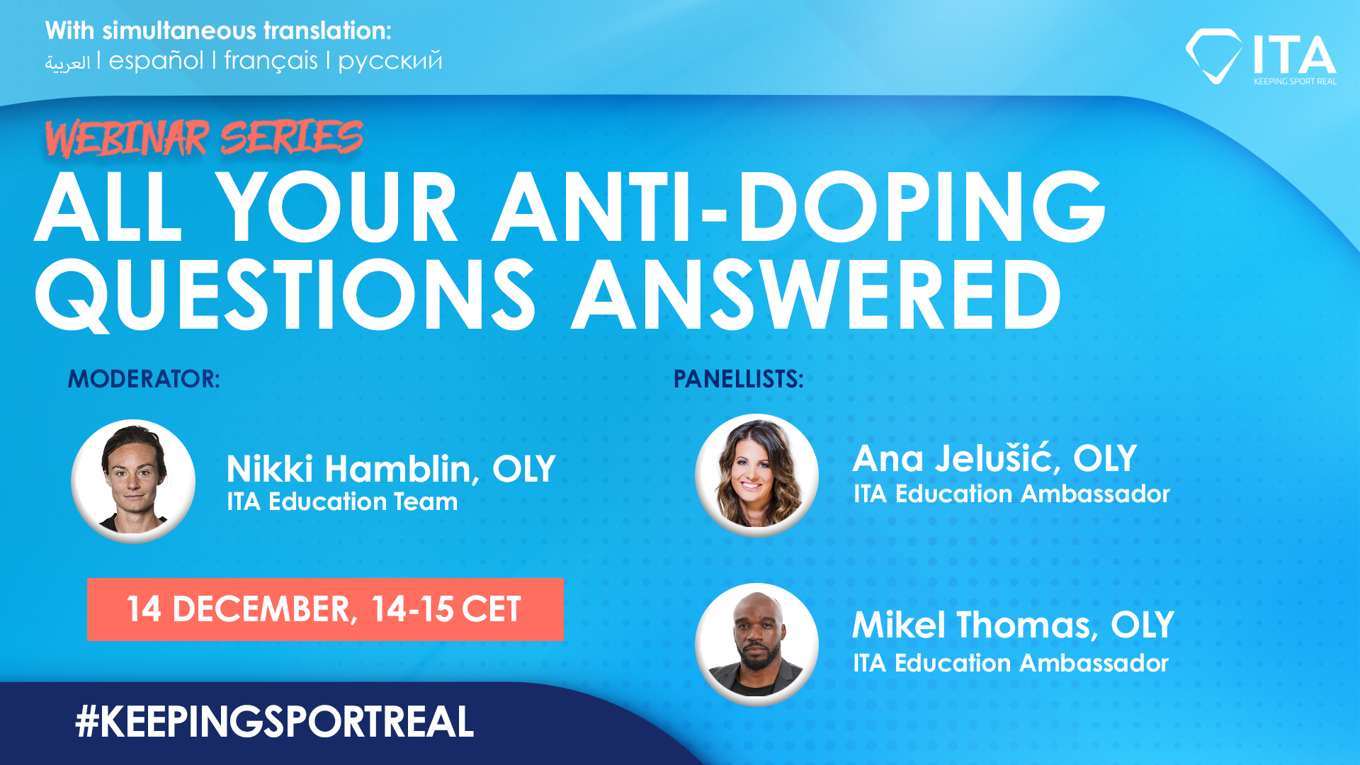 ITA Webinar - All your anti-doping questions answered