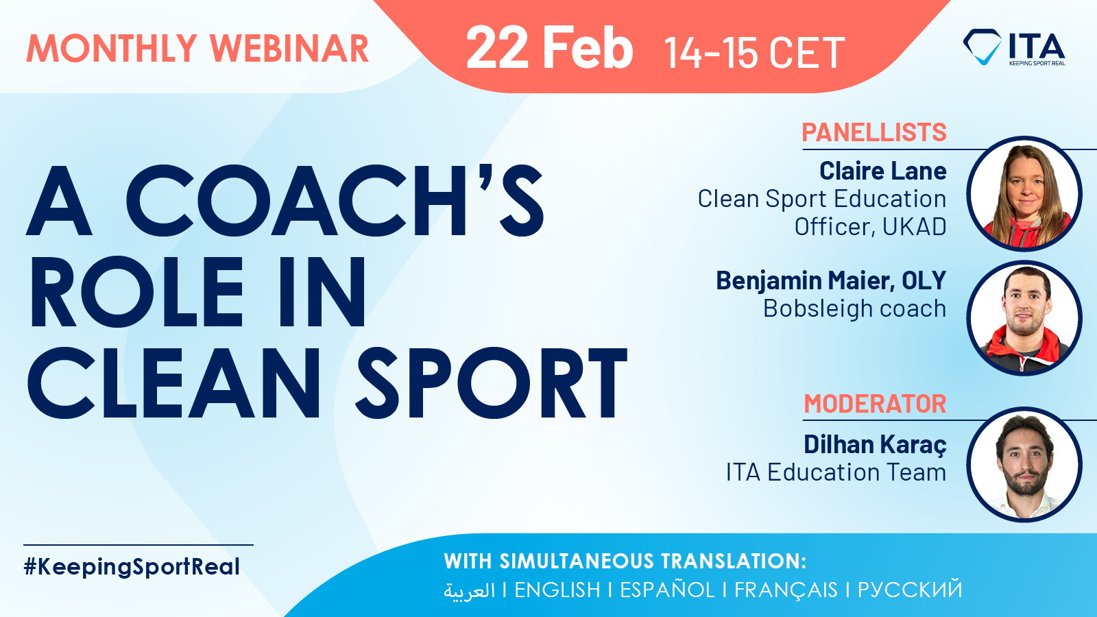 Monthly webinar - A coach's role in clean sport