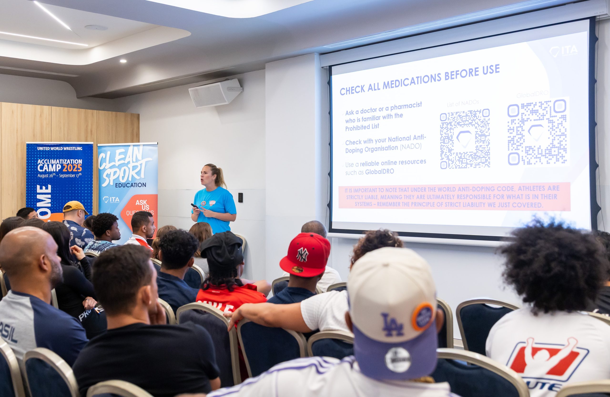 First ever anti-doping education initiative for wrestling athletes at World Championships camp