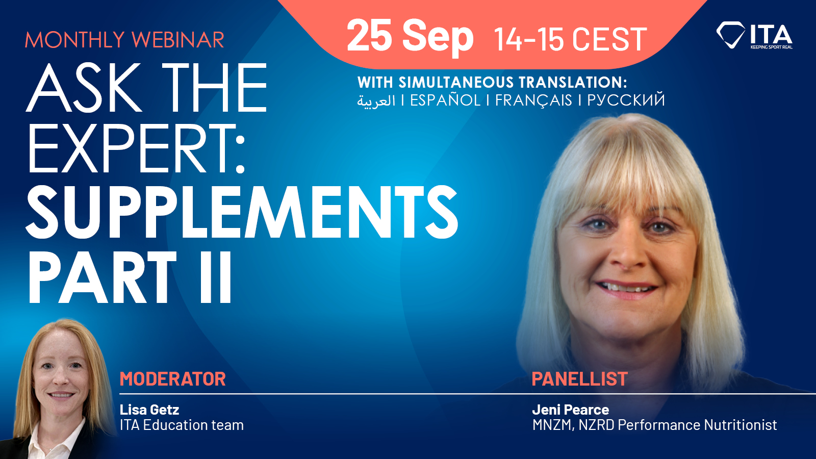 Monthly webinar: Ask the Expert: Supplements Part II