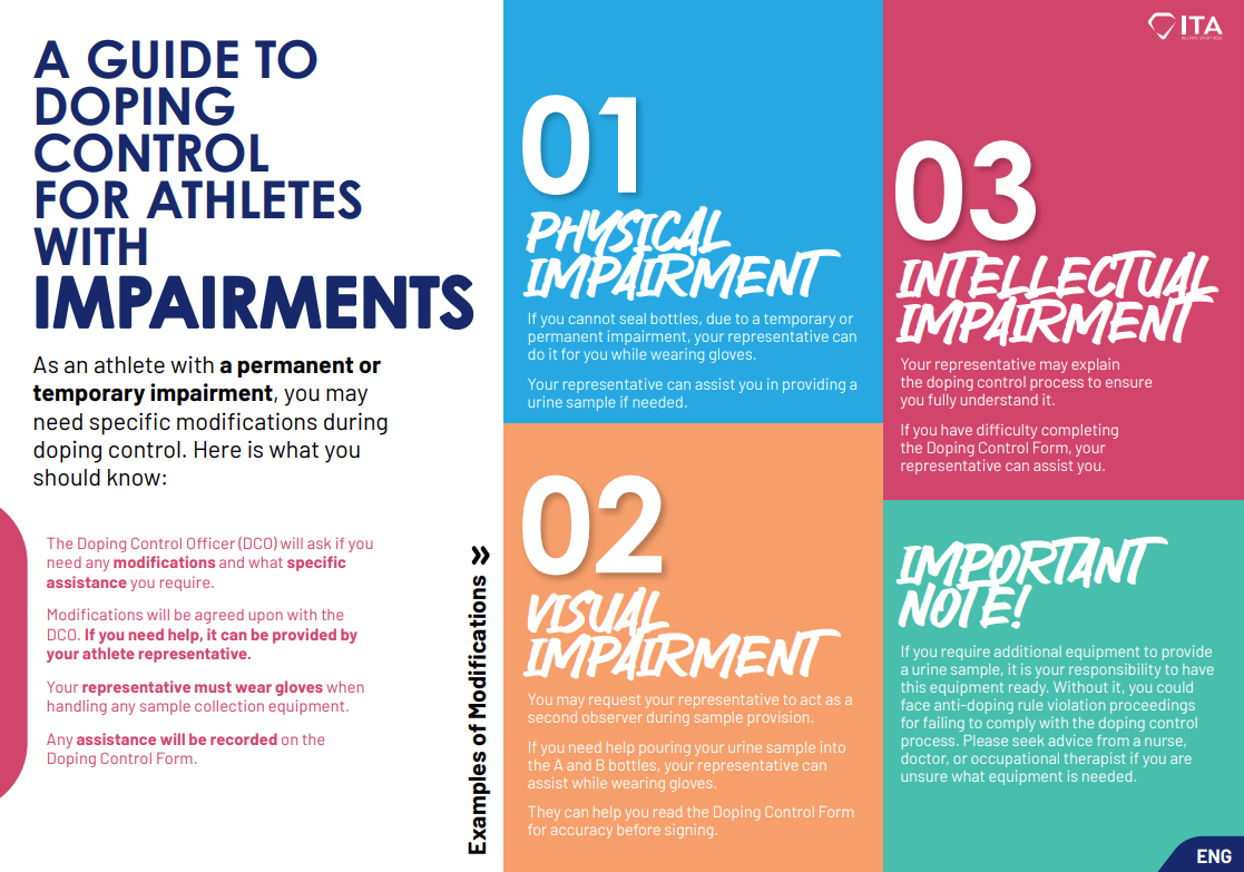 A Guide to Doping Control for Athletes with Impairments