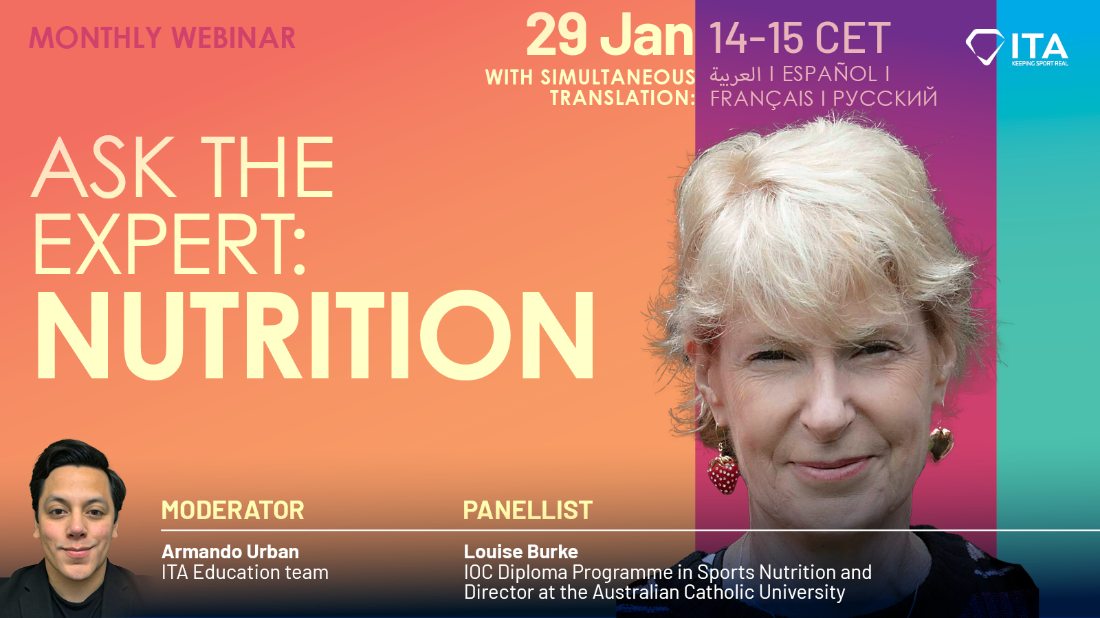 2026 First webinar: Ask the Expert: Nutrition