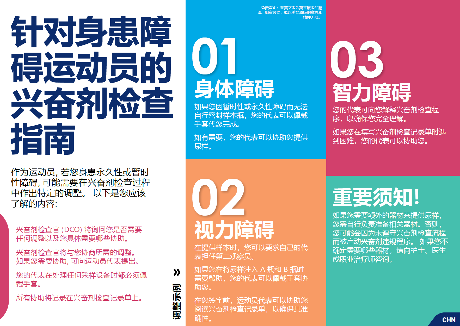 A Guide to Doping Control for Athletes with Impairments - CHN