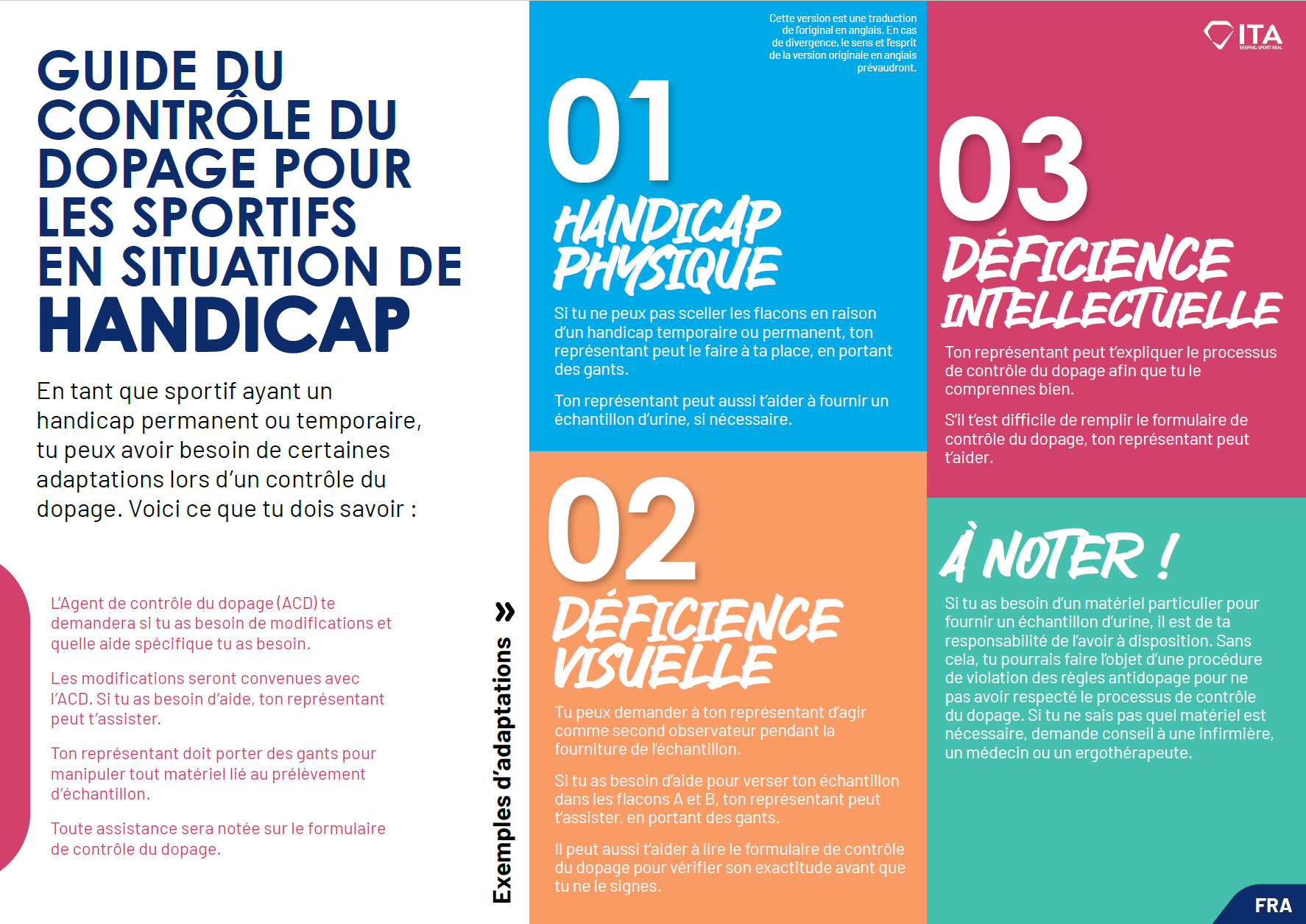 A Guide to Doping Control for Athletes with Impairments - FRA