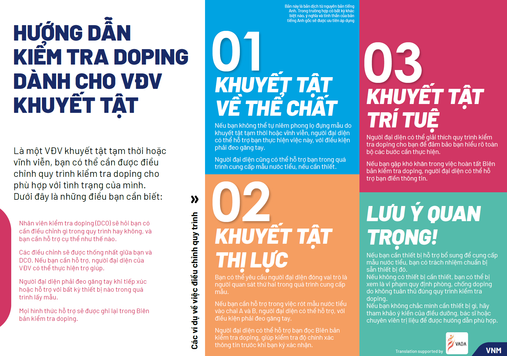 A Guide to Doping Control for Athletes with Impairments - VIE