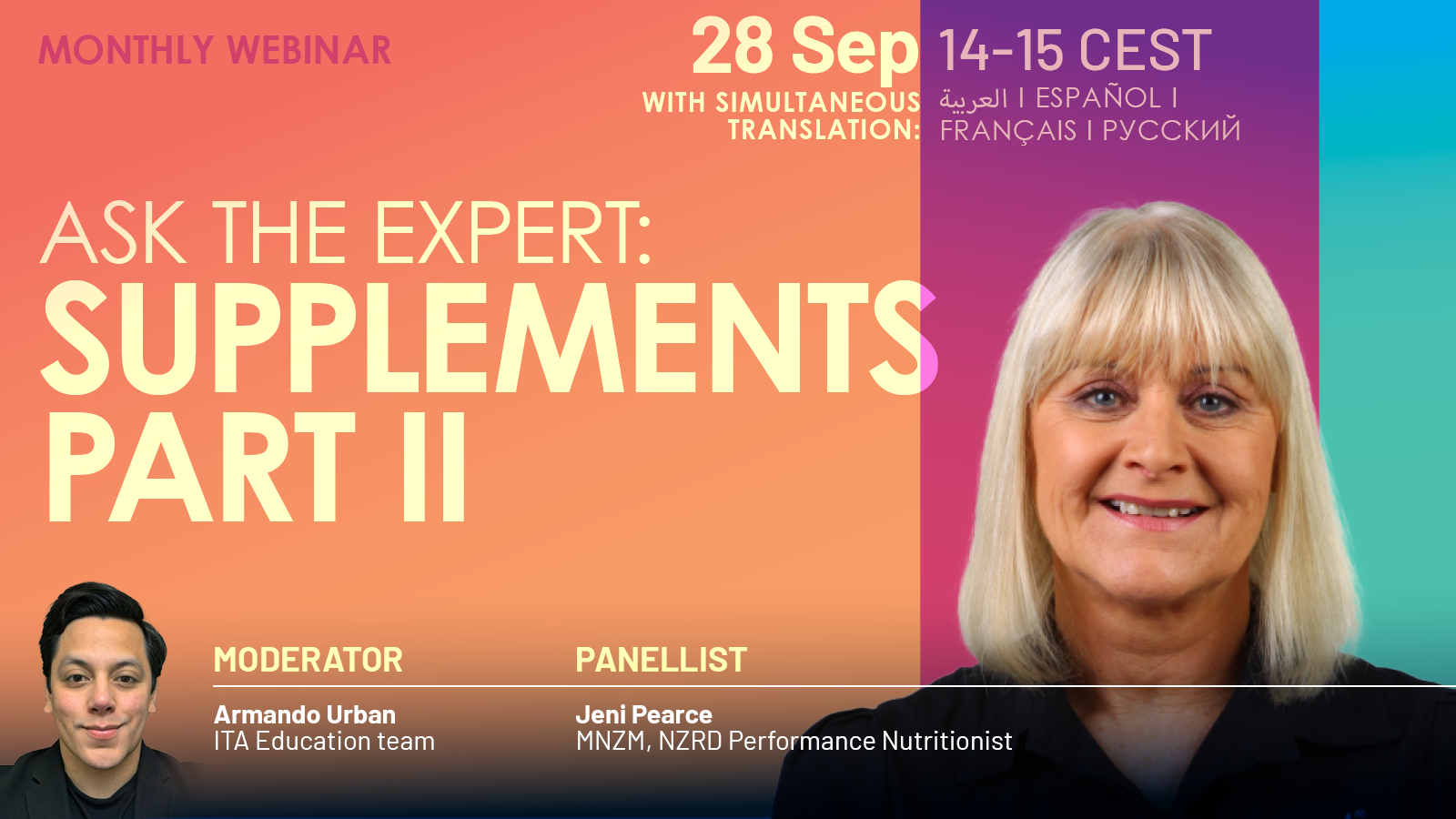 Monthly Webinar: Ask the Expert: Supplements part II